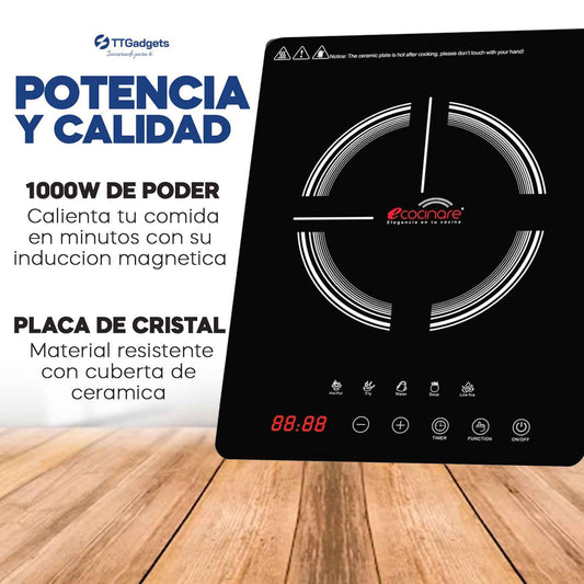 Parrilla de inducción 1 Quemador con Funciones Inteligentes EasyKitchen™