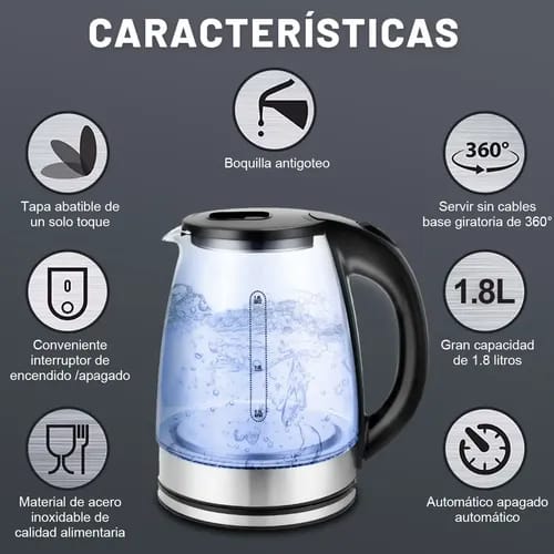 Jarra Electrica Hervidora C Luz Led