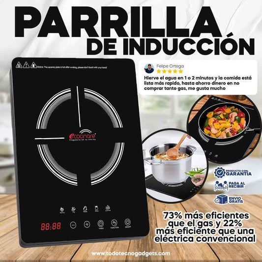 Parrilla de inducción 1 Quemador con Funciones Inteligentes EasyKitchen™