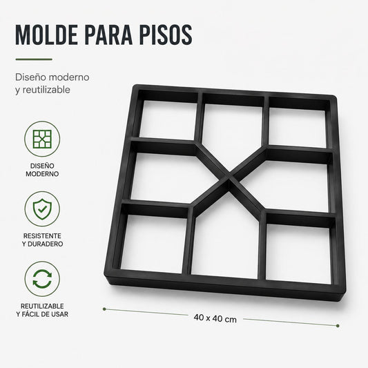 Molde Reutilizable Para Piso De Concreto
