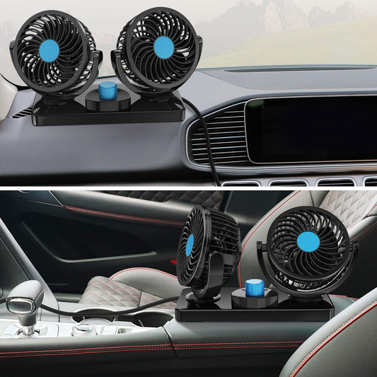 Ventilador Doble Para Coche De 360