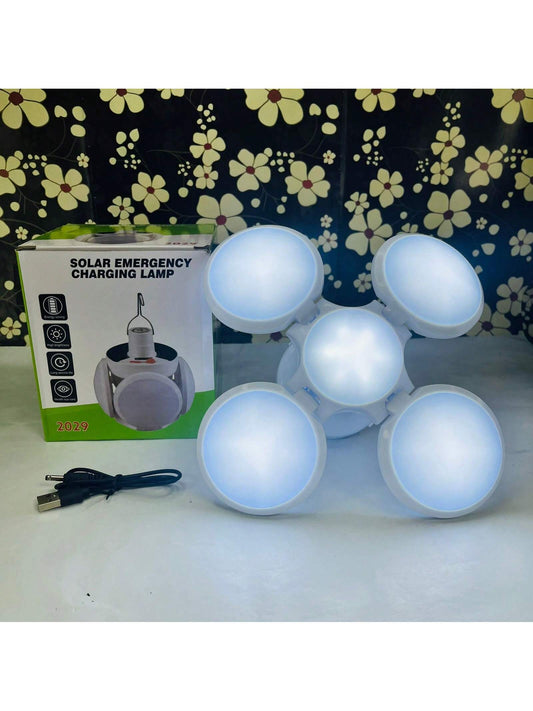 Lampara Led Foco Solar En Forma De Balon