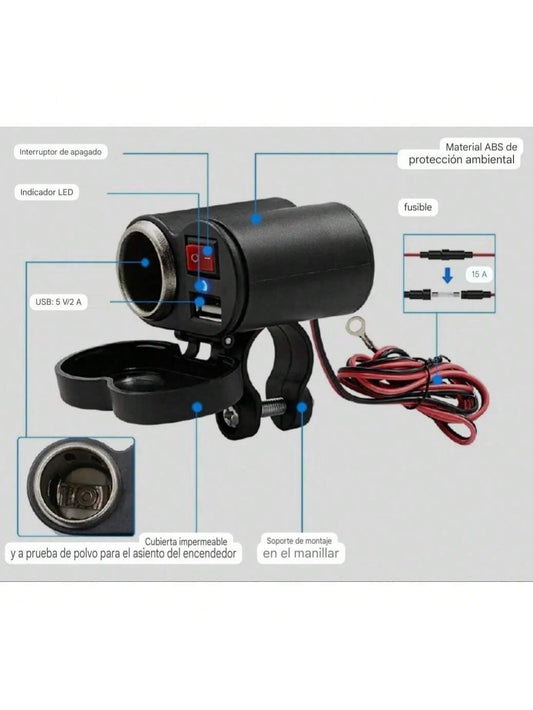 Cargador De Moto Para Telefono Tipo Soporte MotoLink®