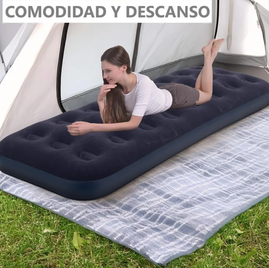 Colchon Inflable Individual Aire Camping