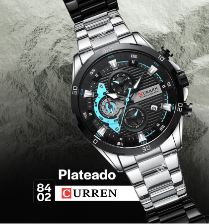 Reloj Curren 8402 Plateado Acero Ino