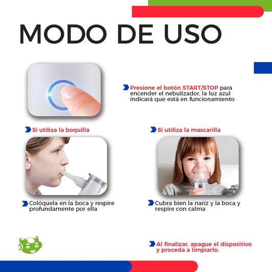 Nebulizador Ultrasónico Home Mini Portátil Niños Y Adultos Medic&Health®