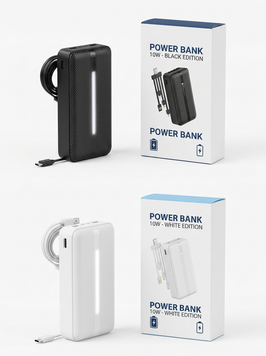 Power Bank 30000mah 10w 4 Cables Soporte
